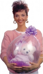stuffed animal in a balloon