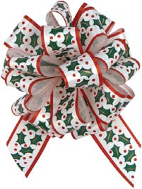Christmas Holly Perfect Pull Bows GIAB a classy way to wrap ypur gift in a balloon